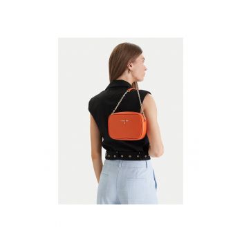 Geanta dama -  piele naturala - portocalie - One Size INTL