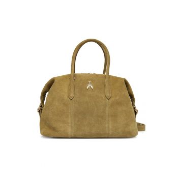 Geanta dama -  piele naturala - verde - One Size INTL