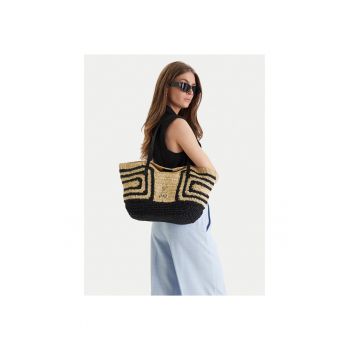 Geanta dama -  plastic - bej - One Size INTL