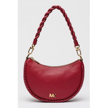 Geanta de piele cu bareta de umar Kyla - Rosu inchis