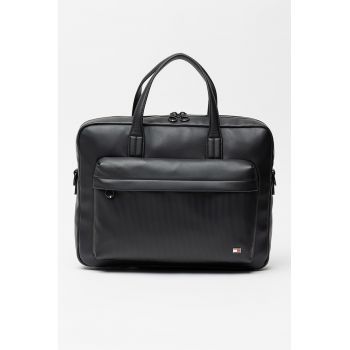 Geanta de piele ecologica pentru laptop Flag - Negru