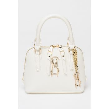 Geanta de umar cu etui detasabil - Alb murdar