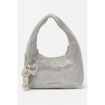 Geanta de umar cu strasuri Bkaya - Argintiu