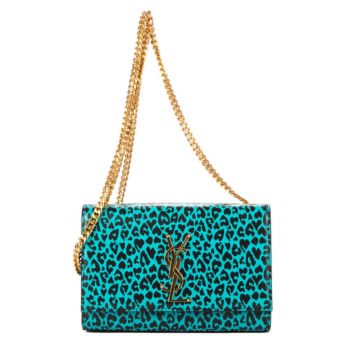 Geanta de umar din piele naturata cu model animal print Kate