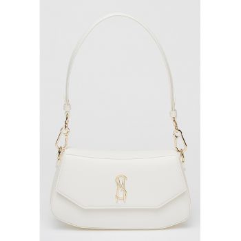 Geanta de umar eleganta - Alb optic - 15x27x7