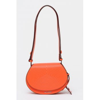 Geanta din piele ecologica cu bareta de umar - Coral