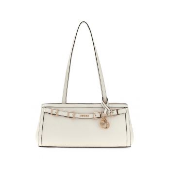 Geanta din piele ecologica cu bareta de umar Dovie - Alb