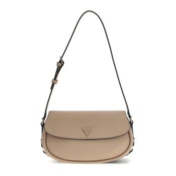 Geanta din piele ecologica cu bareta de umar si clapa Danya