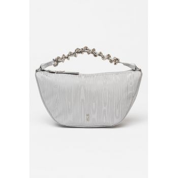 Geanta din piele ecologica cu bareta detasabila de umar Brio - Gri cenusiu