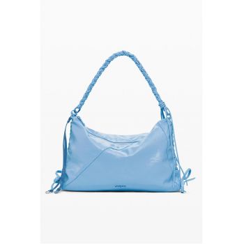 Geanta hobo din piele ecologica - Albastru deschis