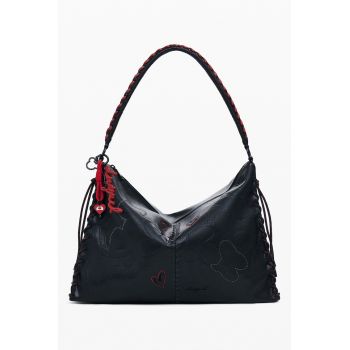 Geanta hobo din piele ecologica Disney - Negru