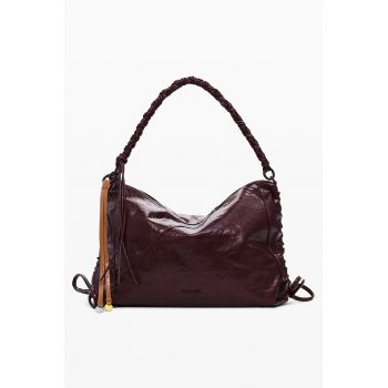 Geanta hobo din piele ecologica - Visiniu