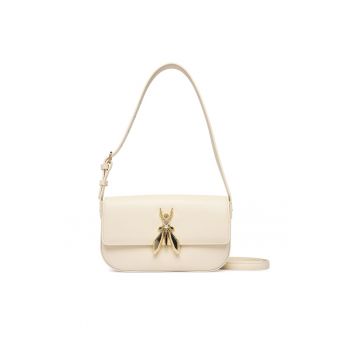 Geanta  piele naturala - bej - One Size INTL - set cu sac de bumbac