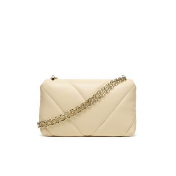 Geanta  piele naturala - bej - One Size INTL