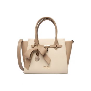 Geanta shopper -  bej - One Size INTL - cu detaliu funda