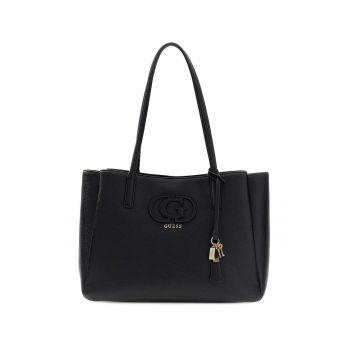 Geanta shopper cu logo Isola - Negru
