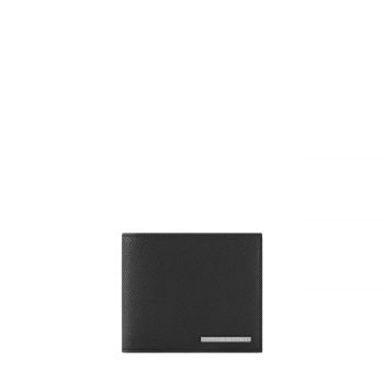 Minimal wallet with hammered texture black