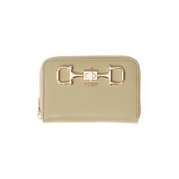 Portofel cu logo Janie - Verde pal