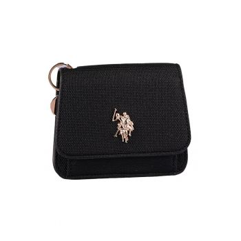 Portofel cu logo - Negru