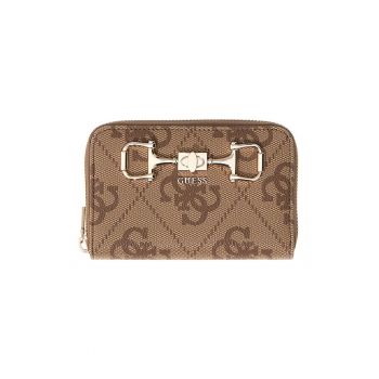 Portofel cu monograma Janie - Maro inchis/Maro deschis