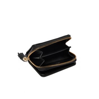 Portofel dama -  piele ecologica - negru - One Size INTL