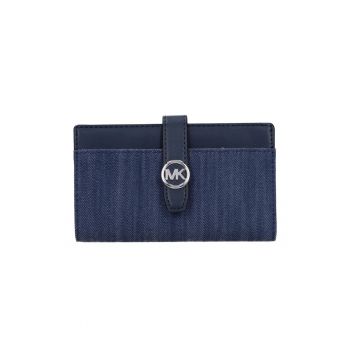 Portofel  din piele F85588 Albastru 15.5 x 9 x 2 cm