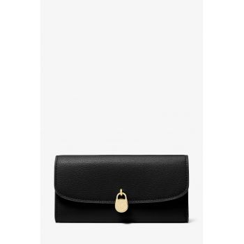 Portofel  din piele F85728 - Negru - 19.5 x 10 x 3 cm