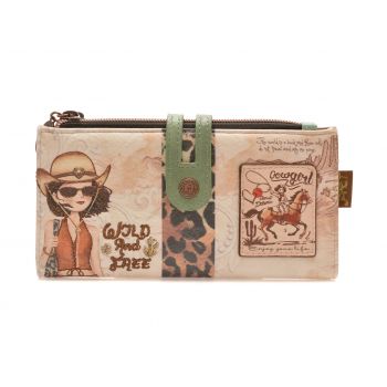 Portofel JANET DENESE multicolor, 24, din piele ecologica