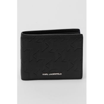 Portofel pliabi din piele - Negru