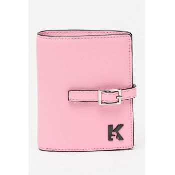 Portofel pliabil din piele ecolologica - Roz pastel