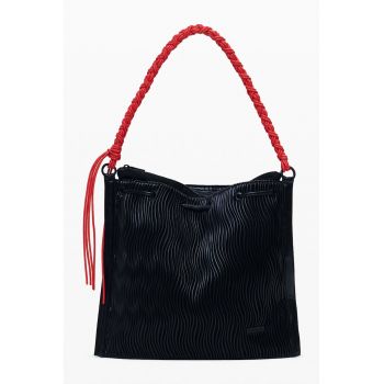 Rucsac convertibil cu model in relief - Negru