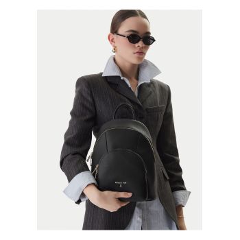 Rucsac dama -  piele naturala - negru - One Size INTL