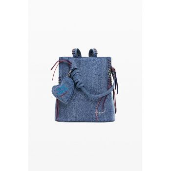Rucsac de denim cu logo - Albastru melange