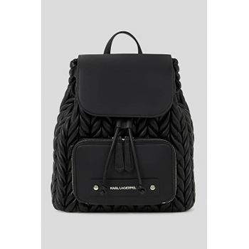 Rucsac de piele ecologica cu logo - Negru