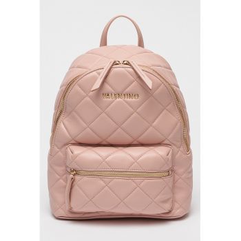 Rucsac de piele ecologica cu model matlasat Ocarina - Auriu/Roz prafuit