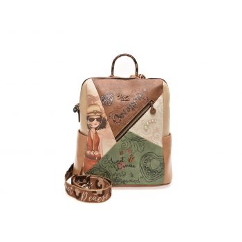 Rucsac JANET DENESE multicolor, 156, din piele ecologica