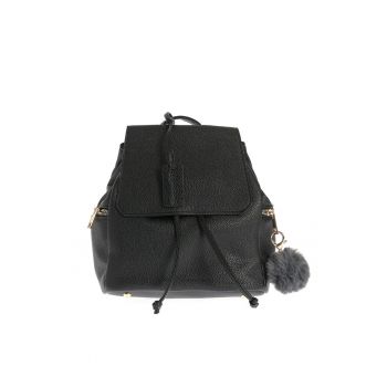 Rucsac negru casual cu buzunare laterale