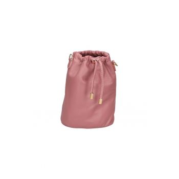 Etui de piele cu bareta detasabila - Roz prafuit