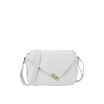 Geanta alba din piele naturala 8911 128 19983 - Alb