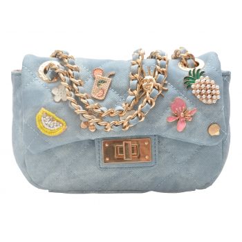 Geanta ALDO albastra, PARADISO 407, din piele ecologica