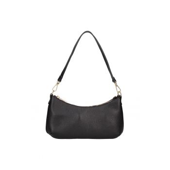 Geanta baguette de piele - Negru