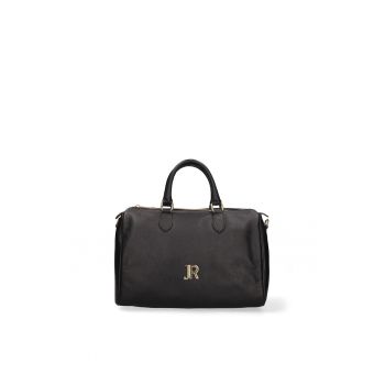 Geanta bowler din piele Idalia - Auriu/Negru