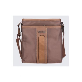 Geanta crossbody cu bareta ajustabila - Maro inchis