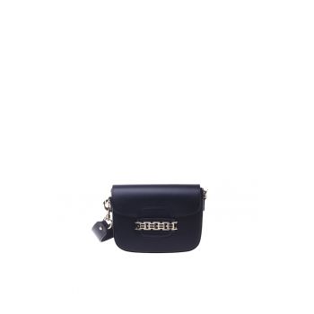 Geanta crossbody cu bareta detasabila - Negru - 18x22x7