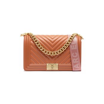 Geanta crossbody cu bareta din lant - Multicolor