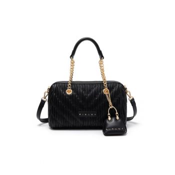 Geanta crossbody cu bareta din lant - Negru