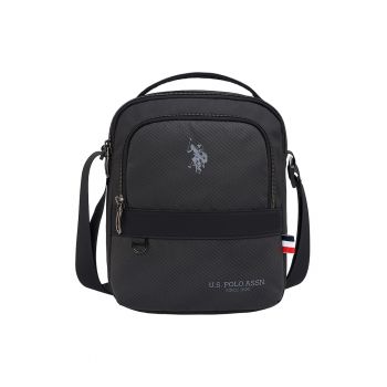 Geanta crossbody cu logo - Negru