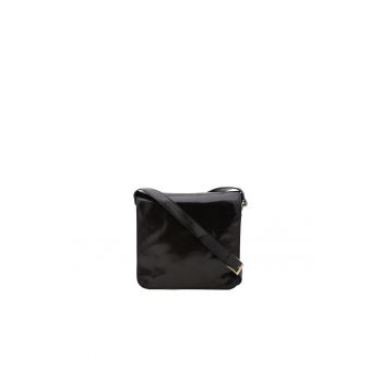 Geanta crossbody de piele cu clapa 210289