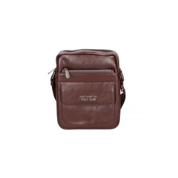 Geanta crossbody de piele ecologica 24585 - Maro