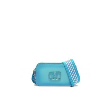 Geanta crossbody de piele ecologica - Albastru deschis